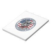 Patriottische Schnauzer Hond Vintage Notitieblok (Linkerzijde)
