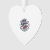 Patriottische Schnauzer Hond Vintage Ornament (voorkant)