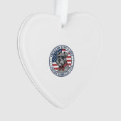 Patriottische Schnauzer Hond Vintage Ornament (voorkant)