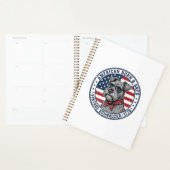 Patriottische Schnauzer Hond Vintage Planner (Display)