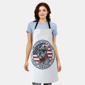 Patriottische Schnauzer Hond Vintage Schort (Gedragen)
