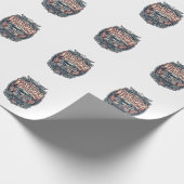 Patriottische schoolbuschauffeur cadeaupapier (Hoek)