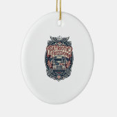 Patriottische schoolbuschauffeur keramisch ornament (Rechts)