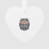 Patriottische schoolbuschauffeur ornament (voorkant)
