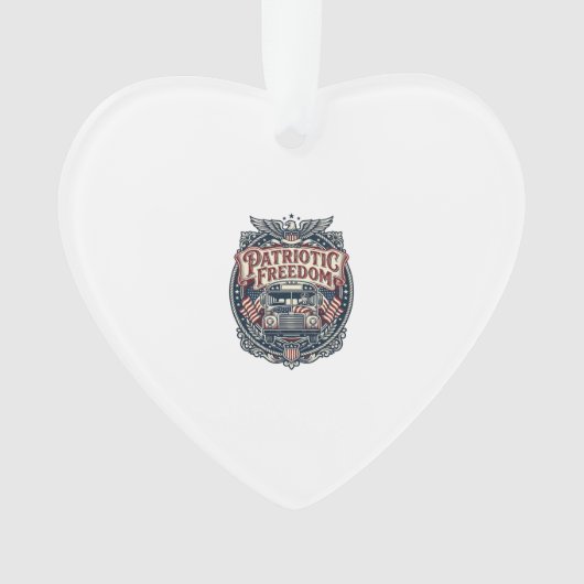 Patriottische schoolbuschauffeur ornament (voorkant)