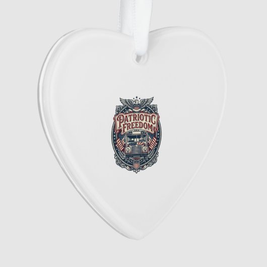Patriottische schoolbuschauffeur ornament (voorkant)