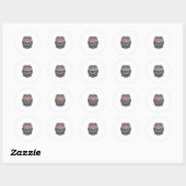 Patriottische schoolbuschauffeur ronde sticker (Vel)