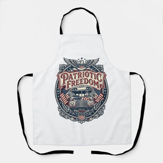 Patriottische schoolbuschauffeur schort (Voorkant)