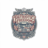 Patriottische schoolbuschauffeur sticker (Voorkant)