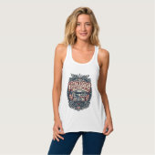 Patriottische schoolbuschauffeur tanktop (Volledige Voorkant)