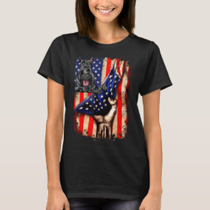 Patriottische Schotse Terrier American Flag Dog T-shirt