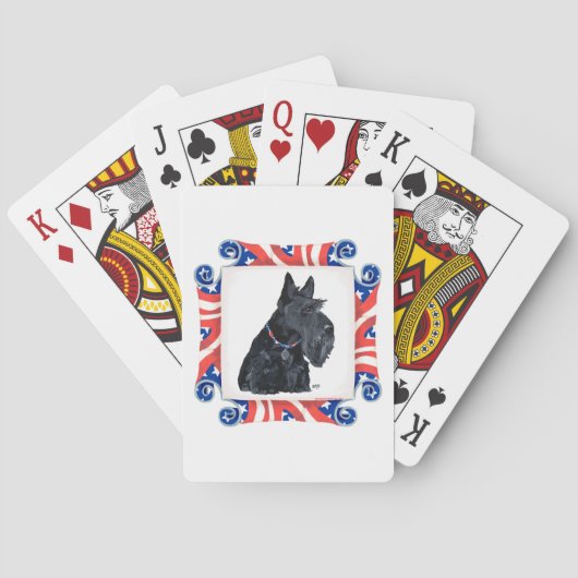 Patriottische Schotse Terrier Pokerkaarten (Achterkant)