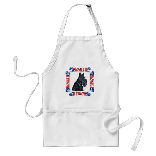 Patriottische Schotse Terrier Standaard Schort (Voorkant)