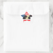 Patriottische Schotse Terriërs op Ster Vierkante Sticker (Tas)