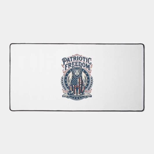 Patriottische Schuurkat Vector Grafische T-shirt_1 Bureaumat (Voorkant)