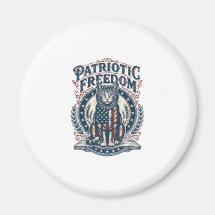 Patriottische Schuurkat Vector Grafische T-shirt_1 Magneet
