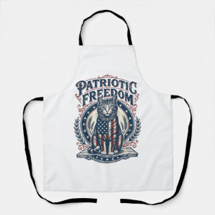 Patriottische Schuurkat Vector Grafische T-shirt_1 Schort