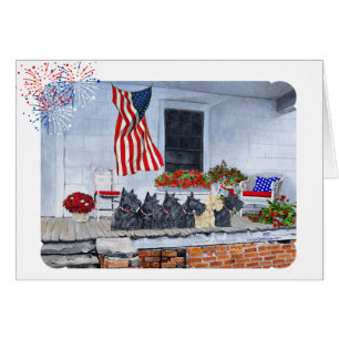 Patriottische Scotties wachten op de Big Parade