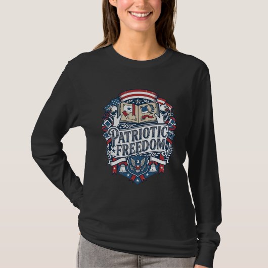 Patriottische Scrapbooker Vector Grafische T-shirt (Voorkant)