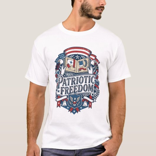 Patriottische Scrapbooker Vector Grafische T-shirt (Voorkant)