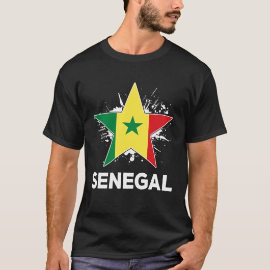 Patriottische Senegalese Pride vlag T-shirt (Voorkant)