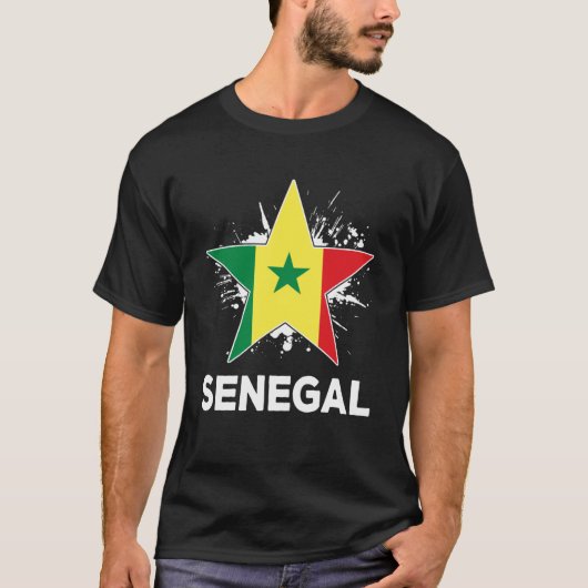 Patriottische Senegalese Pride vlag T-shirt (Voorkant)