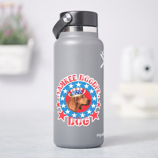 Patriottische sequbone Coonhound Vinyl Sticker (HydroFlask)