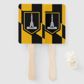 Patriottische set handventilatoren met vlag van Ba Handwaaier (Voorkant en achterkant)