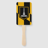 Patriottische set handventilatoren met vlag van Ba Handwaaier (Achterkant)