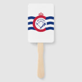 Patriottische set handventilatoren met vlag van Ci Handwaaier (Achterkant)