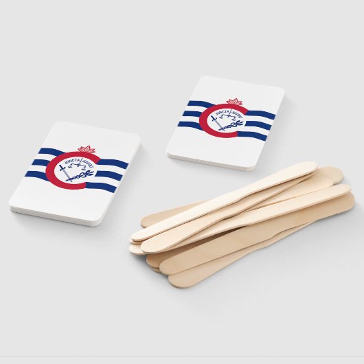 Patriottische set handventilatoren met vlag van Ci Handwaaier (Niet-gemonteerd)