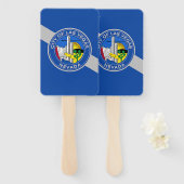 Patriottische set handventilatoren met vlag van La Handwaaier (Voorkant en achterkant)