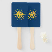Patriottische set handventilatoren met vlag van Ma Handwaaier (Voorkant en achterkant)