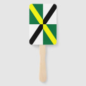 Patriottische set handventilatoren met vlag van Mo Handwaaier (Achterkant)