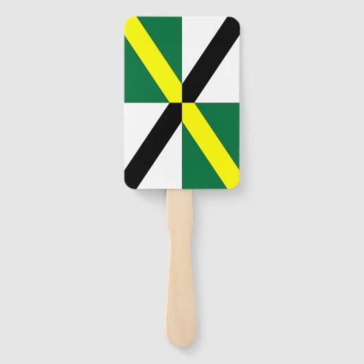 Patriottische set handventilatoren met vlag van Mo Handwaaier (Achterkant)