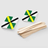 Patriottische set handventilatoren met vlag van Mo Handwaaier (Niet-gemonteerd)