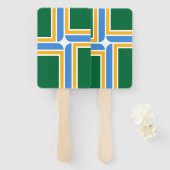 Patriottische set handventilatoren met vlag van Po Handwaaier (Voorkant en achterkant)