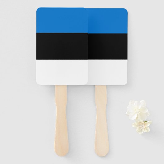Patriottische set van hand fans met vlag van Estla Handwaaier (Voorkant en achterkant)