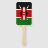 Patriottische set van hand fans met vlag van Kenia Handwaaier (Achterkant)