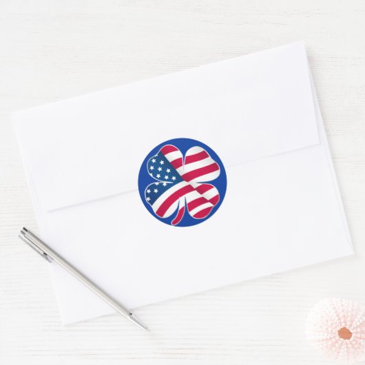 Patriottische Shamrock III Sticker (Envelop)