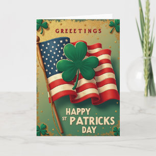 Patriottische Shamrocks Dag Kaart