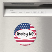 Patriottische Shelby NC Koelkast Magneet (Insitu (Vaatwasser))