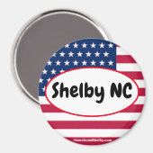 Patriottische Shelby NC Koelkast Magneet (Voorkant / Achterkant)