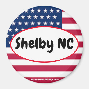 Patriottische Shelby NC Koelkast Magneet
