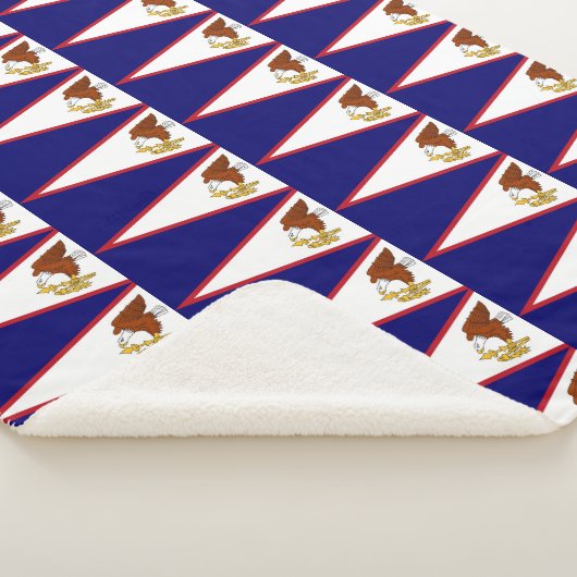 Patriottische Sherpa Blanket met Amerikaanse Samoa Deken (3/4)