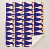 Patriottische Sherpa Blanket met Amerikaanse Samoa Sherpa Deken (Voorkant)
