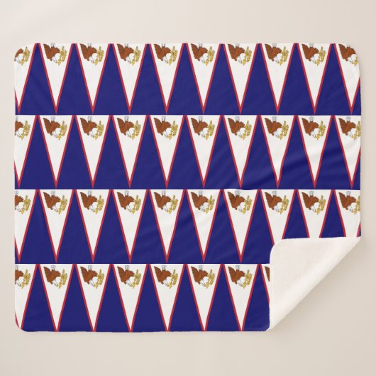 Patriottische Sherpa Blanket met Amerikaanse Samoa Sherpa Deken (Voorkant (horizontaal))