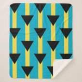 Patriottische Sherpa Blanket met Bahamas vlag Sherpa Deken (Voorkant)