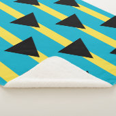 Patriottische Sherpa Blanket met Bahamas vlag Sherpa Deken (3/4)