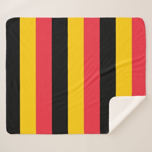 Patriottische Sherpa Blanket met Belgische vlag Deken (Voorkant (horizontaal))